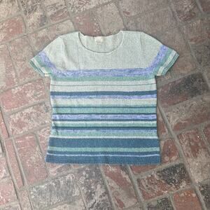 Vintage Sigrid Olsen Sport Knit Short Sleeve Sweater Size M